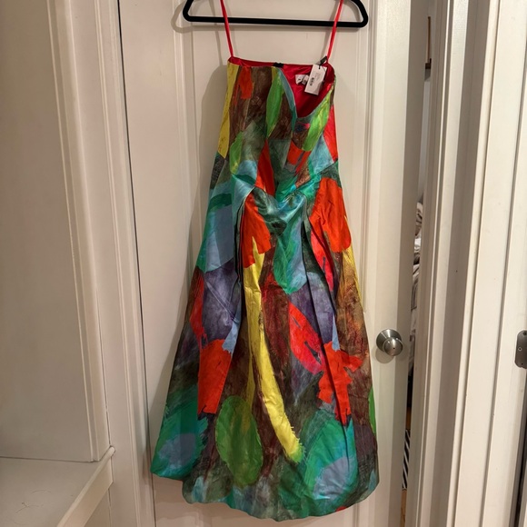 Milly Dresses & Skirts - Milly Strapless Gown in Poppy and Green